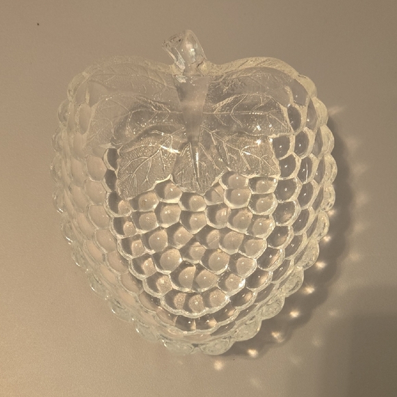 Clear Glass Grape-Shaped Dish - Picture 1 of 3